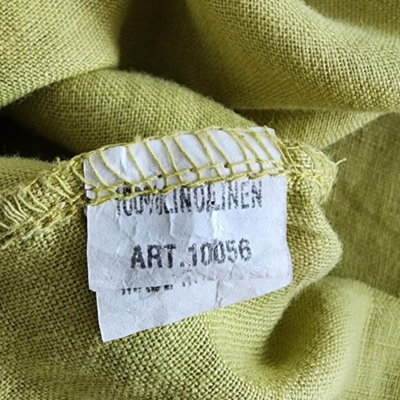 Femme Fatale green 100% linen skirt - Picture 13 of 16